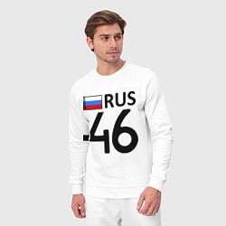 Костюм хлопковый мужской RUS 46, цвет: белый — фото 2