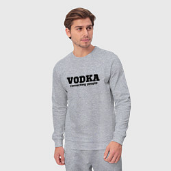 Костюм хлопковый мужской Vodka connecting people, цвет: меланж — фото 2