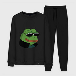 Костюм хлопковый мужской Pepe в очках EZ, цвет: черный