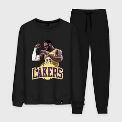 Костюм хлопковый мужской LeBron - Lakers, цвет: черный
