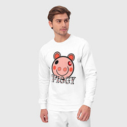 Костюм хлопковый мужской ROBLOX PIGGY, цвет: белый — фото 2