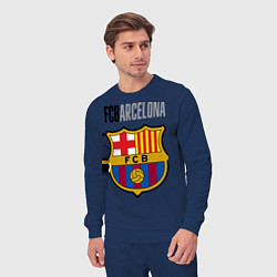 Костюм хлопковый мужской Barcelona FC, цвет: тёмно-синий — фото 2