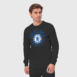 Костюм хлопковый мужской Chelsea FC, цвет: черный — фото 2