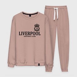 Костюм хлопковый мужской Liverpool FC, цвет: пыльно-розовый