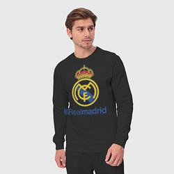 Костюм хлопковый мужской Real Madrid FC, цвет: черный — фото 2