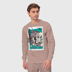 Костюм хлопковый мужской Глейпнир, цвет: пыльно-розовый — фото 2