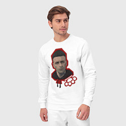 Костюм хлопковый мужской Голяк Brassic Винни Онил, цвет: белый — фото 2