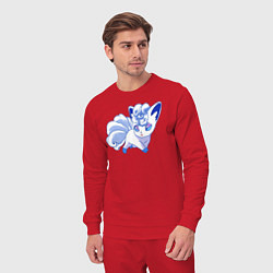 Костюм хлопковый мужской Снежный покемон, цвет: красный — фото 2