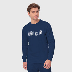 Костюм хлопковый мужской Git gud, цвет: тёмно-синий — фото 2