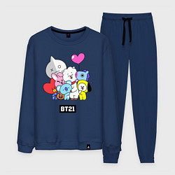 Костюм хлопковый мужской BT21, цвет: тёмно-синий