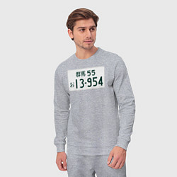 Костюм хлопковый мужской Initial D Номер, цвет: меланж — фото 2