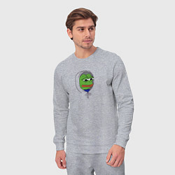 Костюм хлопковый мужской Pepe in the hoodie, цвет: меланж — фото 2