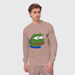 Костюм хлопковый мужской Pepe MonkaS, цвет: пыльно-розовый — фото 2