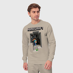 Костюм хлопковый мужской Minecraft, цвет: миндальный — фото 2