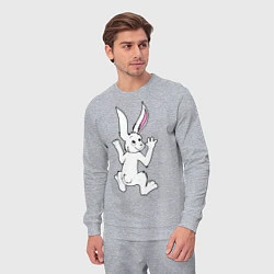 Костюм хлопковый мужской Кролик на мне, цвет: меланж — фото 2