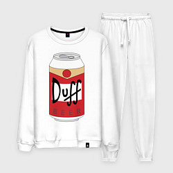 Костюм хлопковый мужской Duff Beer, цвет: белый