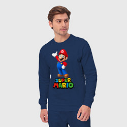 Костюм хлопковый мужской Super Mario, цвет: тёмно-синий — фото 2