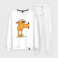 Костюм хлопковый мужской Котопес, цвет: белый