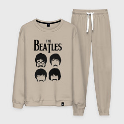 Костюм хлопковый мужской The Beatles Liverpool Four, цвет: миндальный