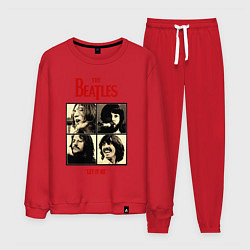 Костюм хлопковый мужской The Beatles LET IT BE, цвет: красный