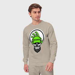 Костюм хлопковый мужской Шкодавод спина Z, цвет: миндальный — фото 2