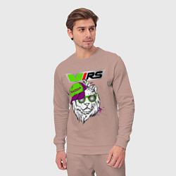 Костюм хлопковый мужской Skoda RS Шкода РС Z, цвет: пыльно-розовый — фото 2