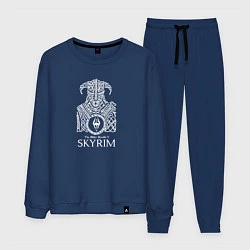 Костюм хлопковый мужской Skyrim Скайрим, цвет: тёмно-синий