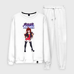 Костюм хлопковый мужской Friday Night Funkin, цвет: белый