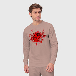 Костюм хлопковый мужской Cannibal Corpse, цвет: пыльно-розовый — фото 2