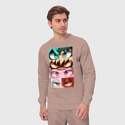 Костюм хлопковый мужской MY HERO ACADEMIA MHA, цвет: пыльно-розовый — фото 2