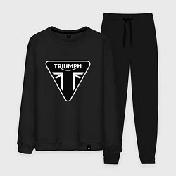 Костюм хлопковый мужской Triumph Мото Лого Z, цвет: черный