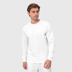 Костюм хлопковый мужской Terran logo mini White, цвет: белый — фото 2
