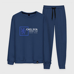Костюм хлопковый мужской FC Chelsea Stamford Bridge 202122, цвет: тёмно-синий