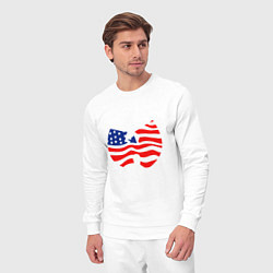 Костюм хлопковый мужской Wu-Tang USA, цвет: белый — фото 2