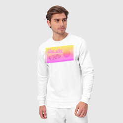 Костюм хлопковый мужской Закатный Vice City, цвет: белый — фото 2