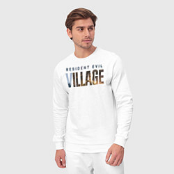 Костюм хлопковый мужской Resident Evil 8 Village Logo, цвет: белый — фото 2