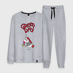 Костюм хлопковый мужской Green Day Unicorn, цвет: меланж