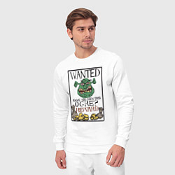 Костюм хлопковый мужской Shrek: Wanted, цвет: белый — фото 2
