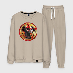 Костюм хлопковый мужской 5 Finger Death Punch, цвет: миндальный