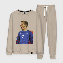 Костюм хлопковый мужской Antoine Griezmann, цвет: миндальный