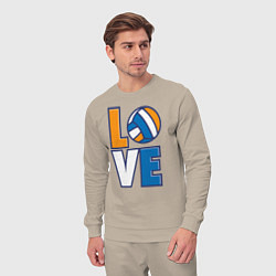 Костюм хлопковый мужской Love Volleyball, цвет: миндальный — фото 2