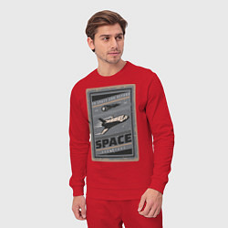 Костюм хлопковый мужской Космическое приключение, цвет: красный — фото 2
