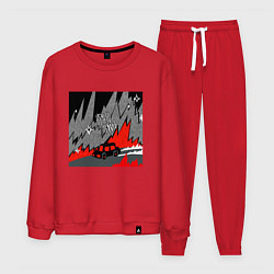 Костюм хлопковый мужской Нечего терять, цвет: красный