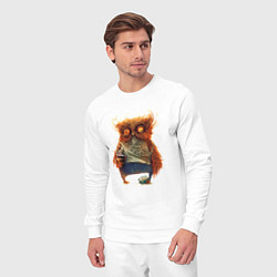 Костюм хлопковый мужской Замученный уставший, цвет: белый — фото 2