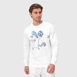 Костюм хлопковый мужской Unicorn Volleyball, цвет: белый — фото 2