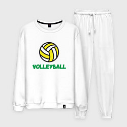 Костюм хлопковый мужской Game Volleyball, цвет: белый