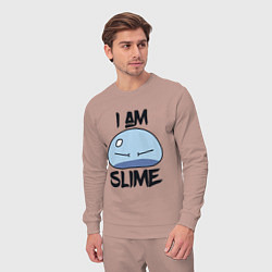 Костюм хлопковый мужской I AM SLIME, Я СЛИЗЬ, цвет: пыльно-розовый — фото 2