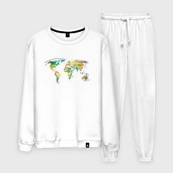 Костюм хлопковый мужской World Cat, цвет: белый