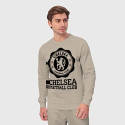 Костюм хлопковый мужской Chelsea FC: Emblem, цвет: миндальный — фото 2