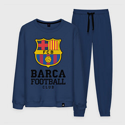 Костюм хлопковый мужской Barcelona Football Club, цвет: тёмно-синий